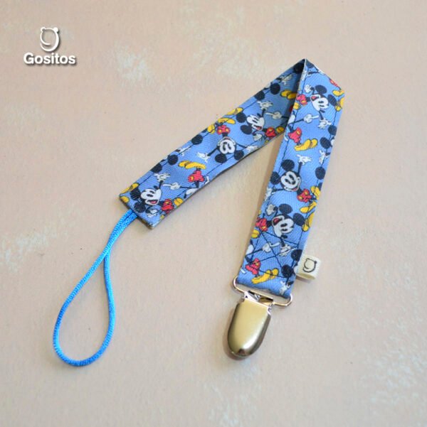 Porta Chupete Mickey Azules