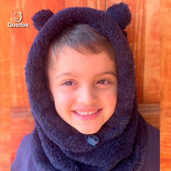 Gorro Osito Peludito Azul Marino