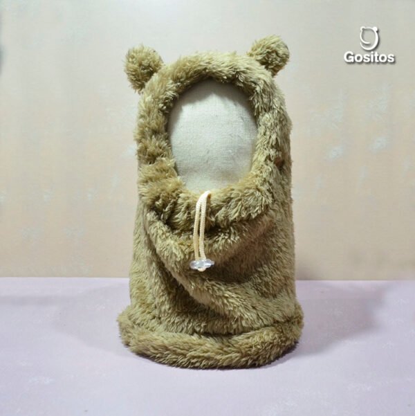 Gorro Osito Peludito Marrón Claro