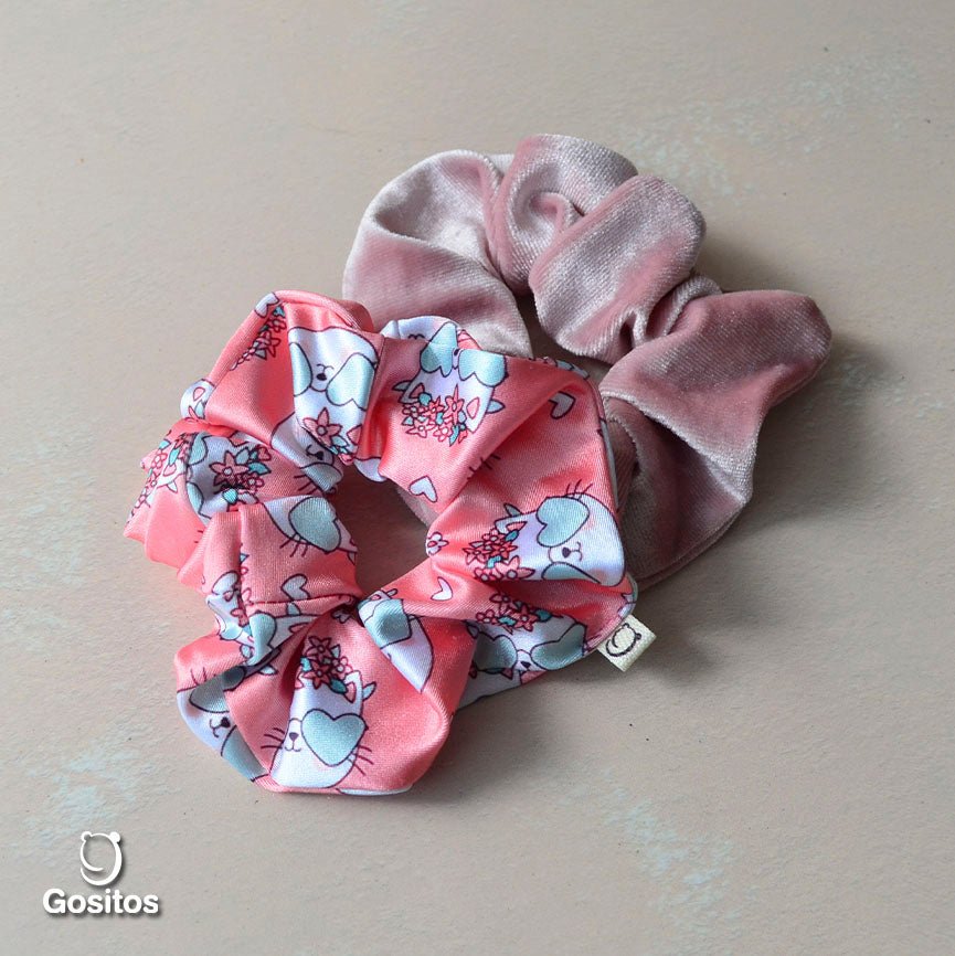 DUO PACK SCRUNCHIES GATITA LENTES