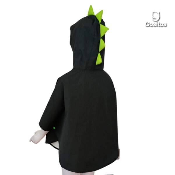 Capa Poncho Lluvia Dinosaurio Verde Oscuro - Imagen 2