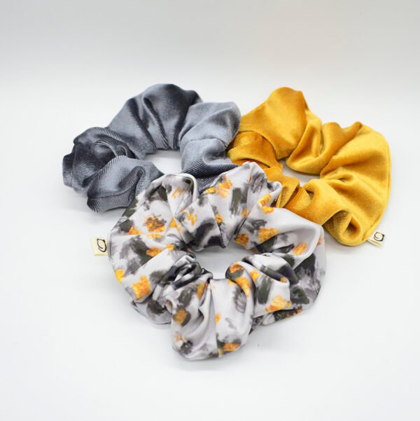 TRIPACK SCRUNCHIES DORADO G-092